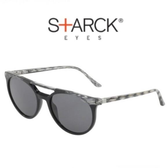 STARCK Polarized SH5020 Black/Grey Sunglasses. - $362, - Picture 3 of 16
